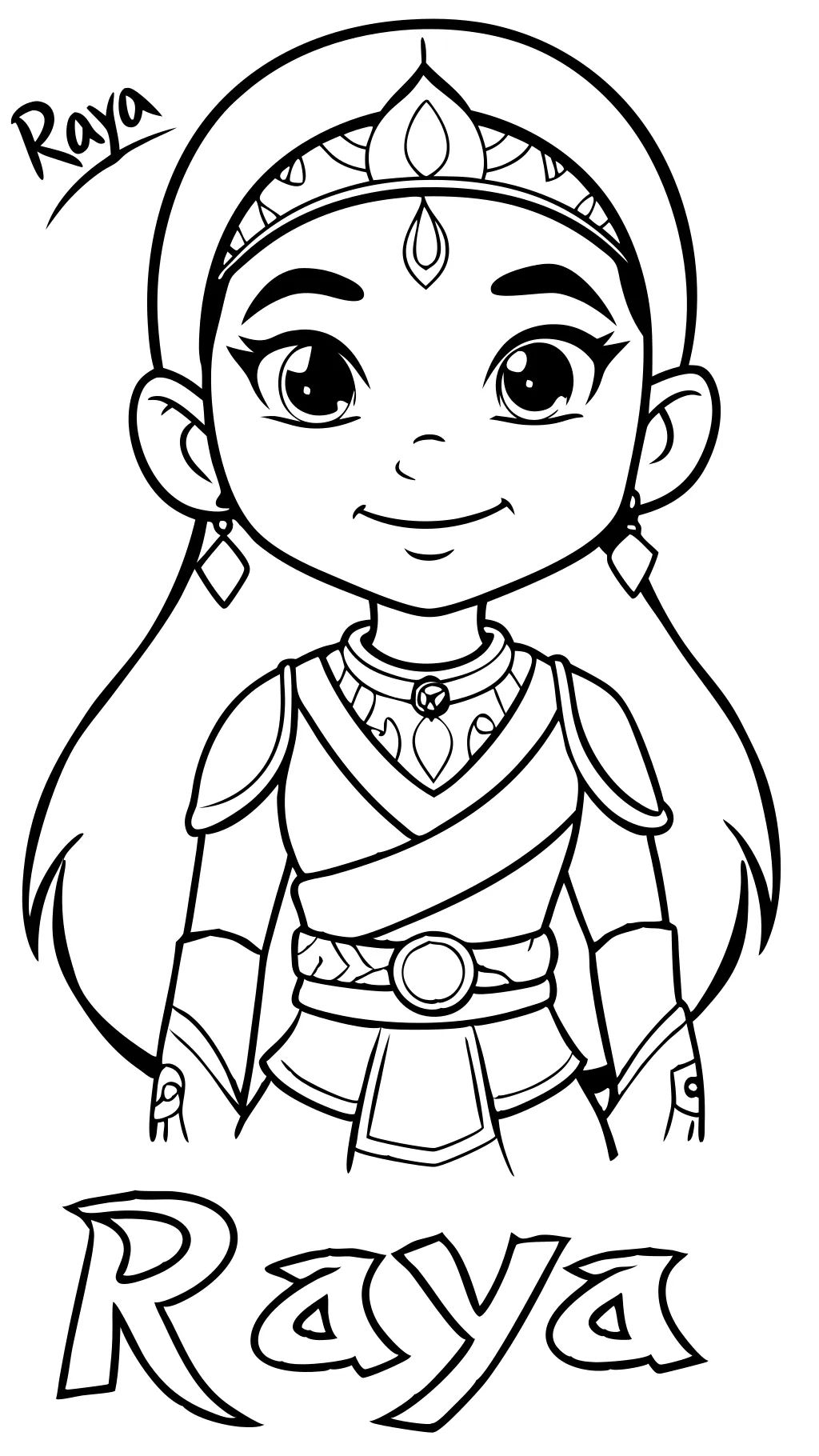 raya coloring pages